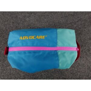 AdvoCare‎ Toiletry Bag Unisex OS Blue Teal Good Colorblock Retro Travel Pouch